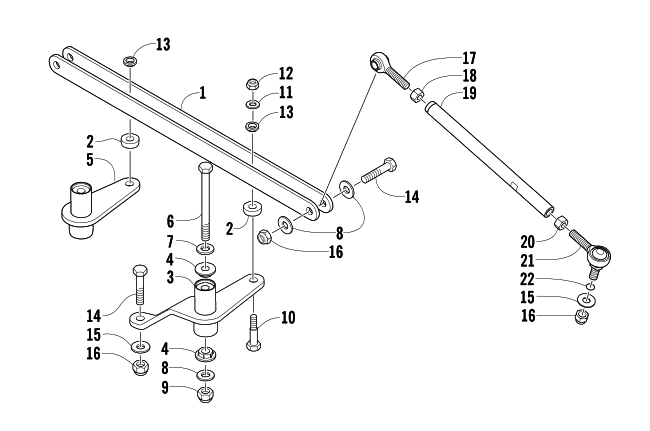 Parts Diagram for Arctic Cat 2003 4-STROKE TOURING () SNOWMOBILE TIE ROD ASSEMBLY