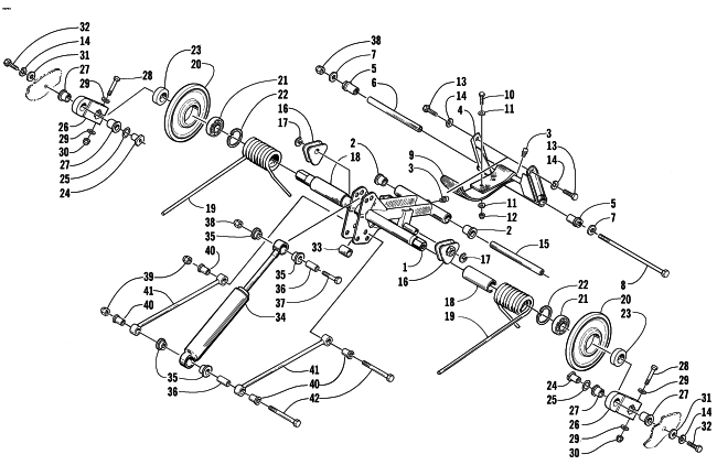 Parts Diagram for Arctic Cat 2003 BEARCAT WIDE TRACK SNOWMOBILE REAR SUSPENSION REAR ARM ASSEMBLY