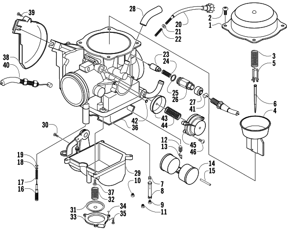 Parts Diagram for Arctic Cat 2003 500 TBX ATV CARBURETOR