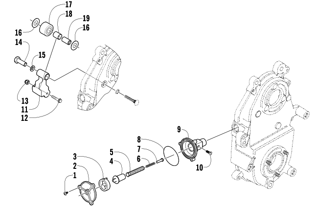 Parts Diagram for Arctic Cat 2002 MOUNTAIN CAT 800 EFI SNOWMOBILE DROPCASE CHAIN TENSION ASSEMBLY