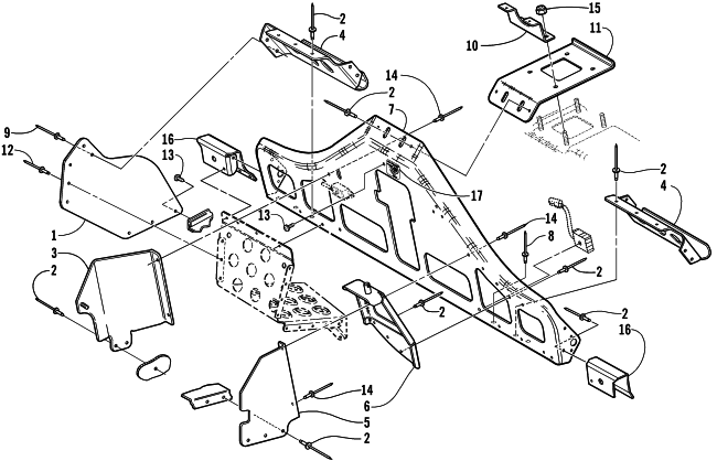 Parts Diagram for Arctic Cat 2003 Z 440 SNO PRO SNOWMOBILE STEERING SUPPORT ASSEMBLY