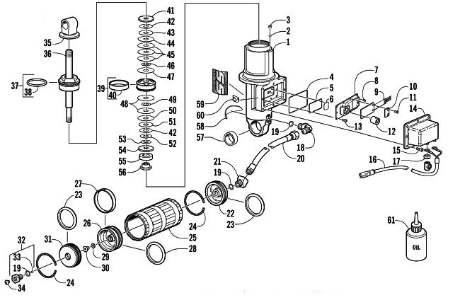 Parts Diagram for Arctic Cat 2002 THUNDERCAT SNOWMOBILE REAR SUSPENSION FRONT ARM SHOCK ABSORBER