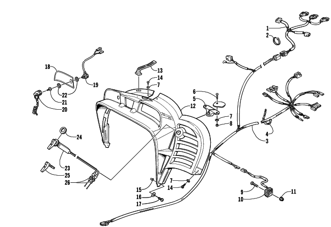Parts Diagram for Arctic Cat 2003 Z 440 SNO PRO SNOWMOBILE CONSOLE, SWITCHES, AND WIRING ASSEMBLIES