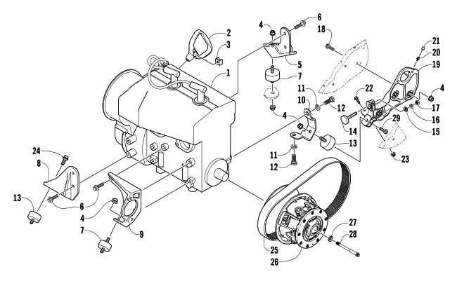 Parts Diagram for Arctic Cat 2004 Z 370 LX SNOWMOBILE ENGINE AND RELATED PARTS