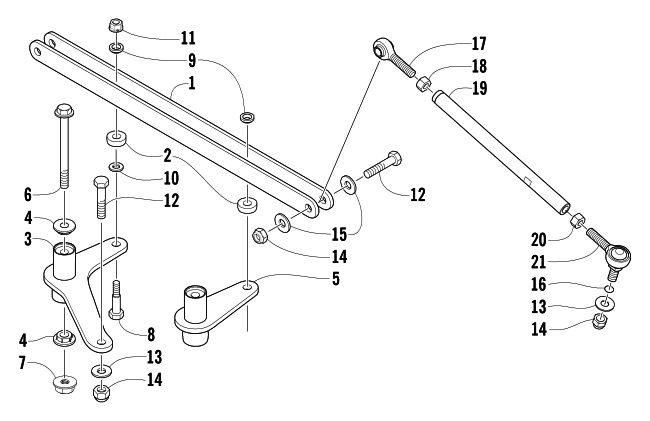 Parts Diagram for Arctic Cat 2004 PANTERA 550 SNOWMOBILE TIE ROD ASSEMBLY