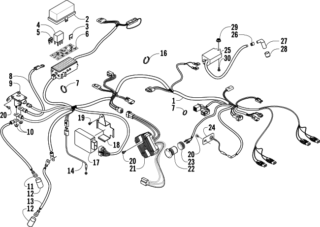Parts Diagram for Arctic Cat 2004 400 MANUAL TRANSMISSION 2X4 FIS ATV WIRING HARNESS ASSEMBLY