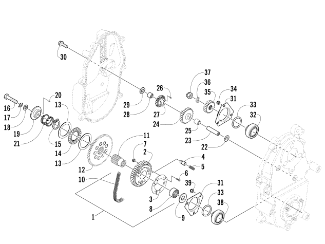 Parts Diagram for Arctic Cat 2008 T660 TOURING SNOWMOBILE DRIVE/REVERSE DROPCASE ASSEMBLY
