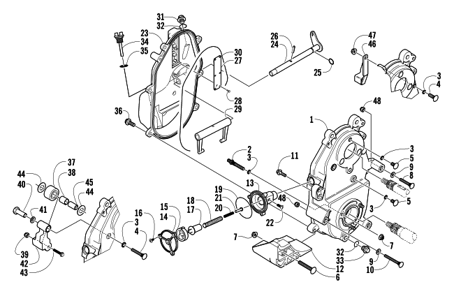 Parts Diagram for Arctic Cat 2004 Z 570 LX SNOWMOBILE DROPCASE AND CHAIN TENSION ASSEMBLY