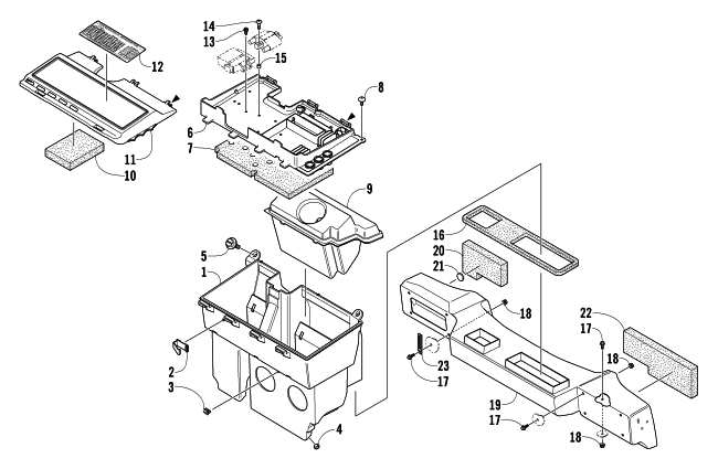 Parts Diagram for Arctic Cat 2004 MOUNTAIN CAT 570 SNOWMOBILE AIR SILENCER ASSEMBLY