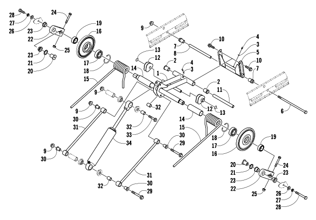 Parts Diagram for Arctic Cat 2005 KING CAT 900 EFI EARLY BUILD SNOWMOBILE REAR SUSPENSION REAR ARM ASSEMBLY