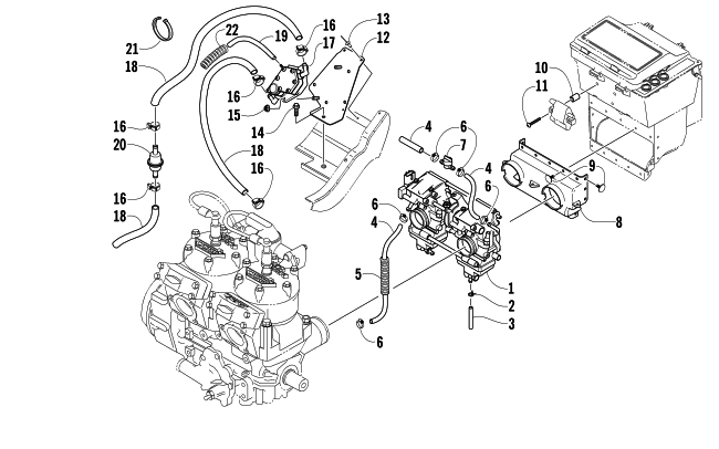 Parts Diagram for Arctic Cat 2004 MOUNTAIN CAT 900 151 SNOWMOBILE CARBURETOR AND FUEL PUMP ASSEMBLY