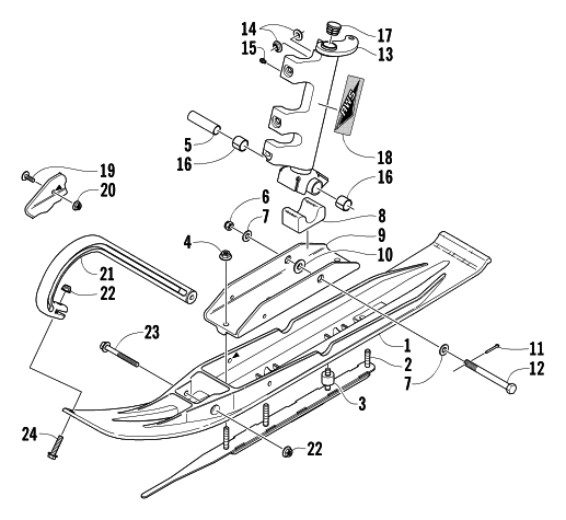 Parts Diagram for Arctic Cat 2004 T660 TURBO TOURING SNOWMOBILE SKI AND SPINDLE ASSEMBLY