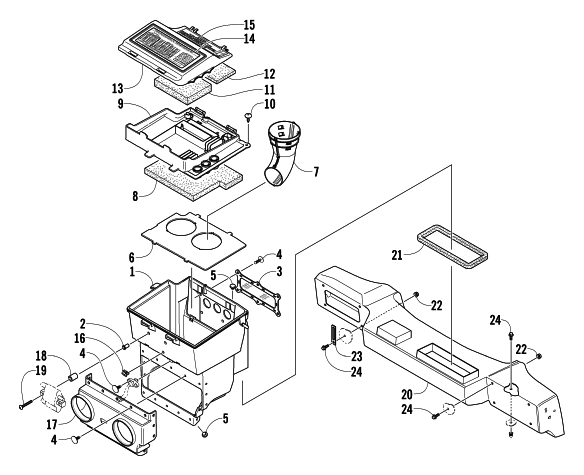 Parts Diagram for Arctic Cat 2004 MOUNTAIN CAT 900 EFI 151 SNOWMOBILE AIR SILENCER ASSEMBLY