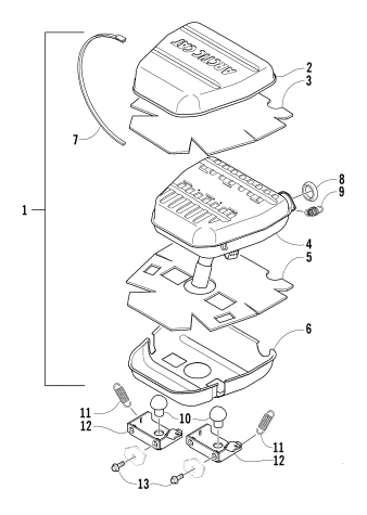 Parts Diagram for Arctic Cat 2005 T660 TOURING SNOWMOBILE EXHAUST ASSEMBLY