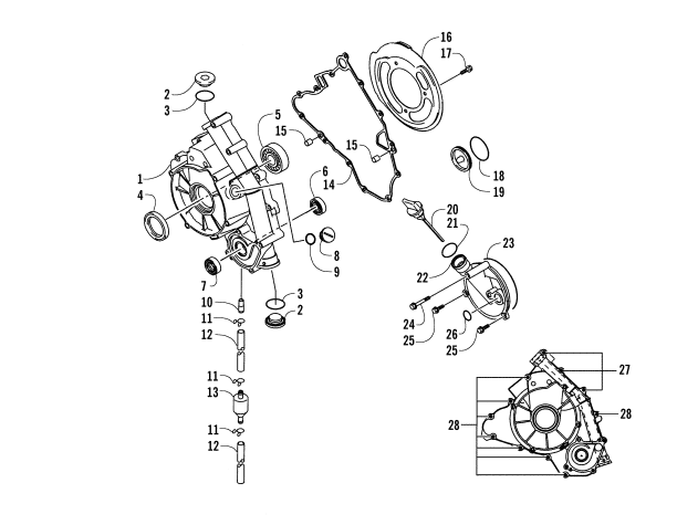 Parts Diagram for Arctic Cat 2006 650 V-TWIN AUTOMATIC TRANSMISSION 4X4 FIS CA ATV ENGINE COVERS