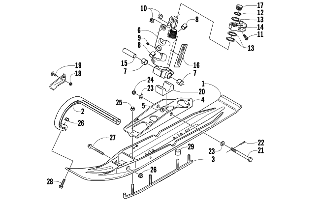 Parts Diagram for Arctic Cat 2004 ARCTIC CAT 440 SNO PRO SNOWMOBILE SKI AND SPINDLE ASSEMBLY