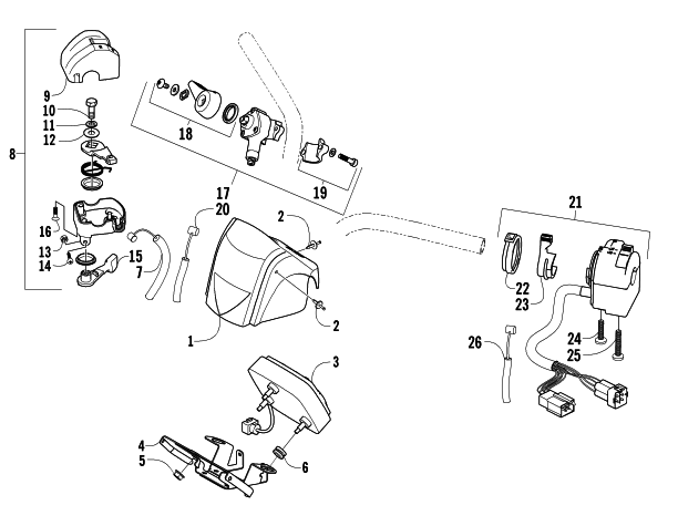Parts Diagram for Arctic Cat 2004 650 V-2 4X4 FIS SE CA ATV INSTRUMENTS AND CONTROLS