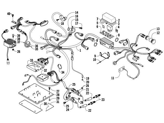 Parts Diagram for Arctic Cat 2004 650 V-2 4X4 FIS ATV WIRING HARNESS ASSEMBLY