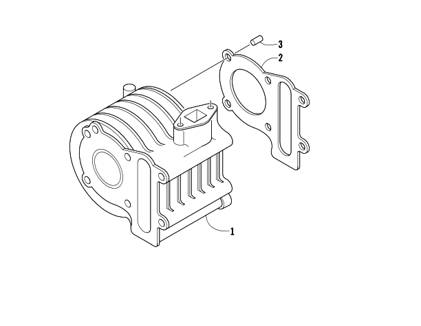 Parts Diagram for Arctic Cat 2005 90 Y-12 YOUTH ATV CYLINDER ASSEMBLY