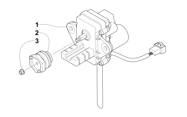 Parts Diagram for Arctic Cat 2009 CF1000 SNOWMOBILE SERVOMOTOR ASSEMBLY