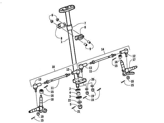 Parts Diagram for Arctic Cat 2005 90 Y-12 YOUTH ATV STEERING ASSEMBLY