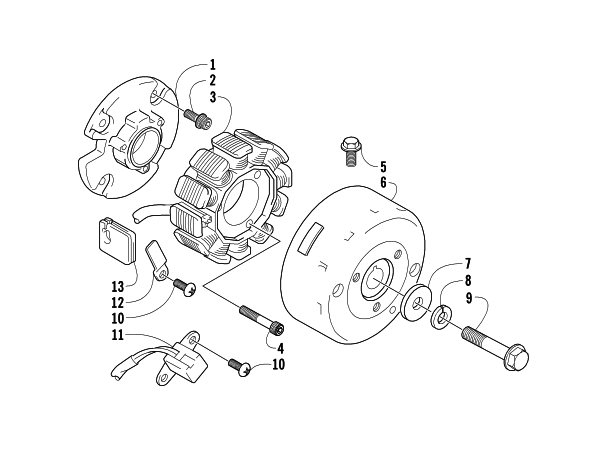 Parts Diagram for Arctic Cat 2003 ZR 900 EARLY BUILD SNOWMOBILE MAGNETO
