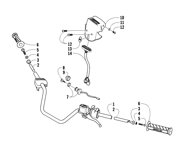 Parts Diagram for Arctic Cat 2005 250 2X4 ATV HANDLEBAR ASSEMBLY