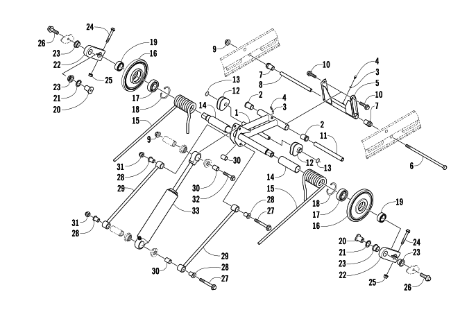 Parts Diagram for Arctic Cat 2005 KING CAT 900 SNOWMOBILE REAR SUSPENSION REAR ARM ASSEMBLY