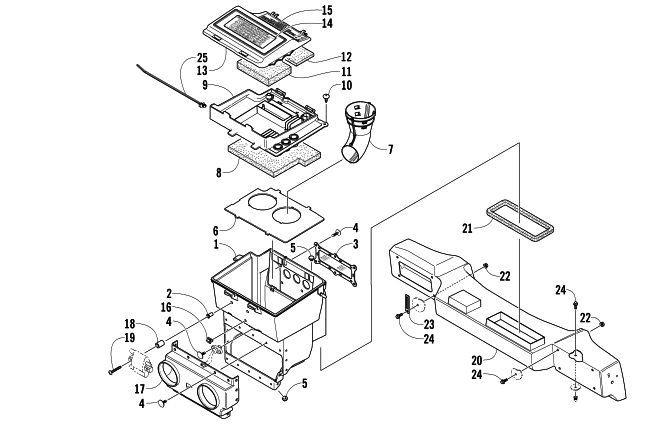 Parts Diagram for Arctic Cat 2005 KING CAT 900 EFI SNOWMOBILE AIR SILENCER ASSEMBLY