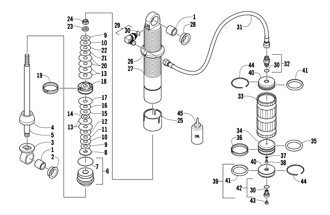 Parts Diagram for Arctic Cat 2005 ZR 900 SNO PRO SNOWMOBILE FRONT SUSPENSION SHOCK ABSORBER