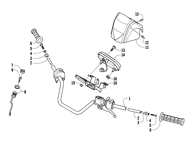 Parts Diagram for Arctic Cat 2005 500 AUTOMATIC TRANSMISSION 4X4 TRV ATV HANDLEBAR ASSEMBLY