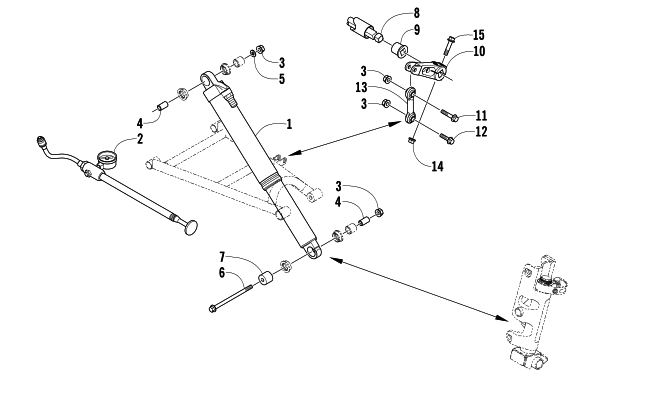 Parts Diagram for Arctic Cat 2005 FIRECAT 700 SNO PRO SNOWMOBILE SHOCK ABSORBER AND SWAY BAR ASSEMBLY