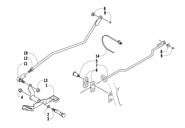 Parts Diagram for Arctic Cat 2005 300 ATV SHIFTER ASSEMBLY