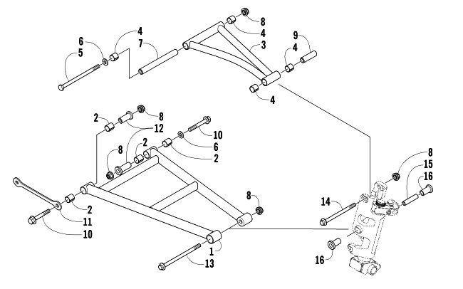 Parts Diagram for Arctic Cat 2006 M7 153 CT SNOWMOBILE A-ARM ASSEMBLY