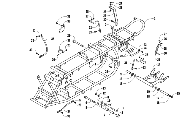 Parts Diagram for Arctic Cat 2005 90 Y-12 YOUTH ATV FRAME ASSEMBLY