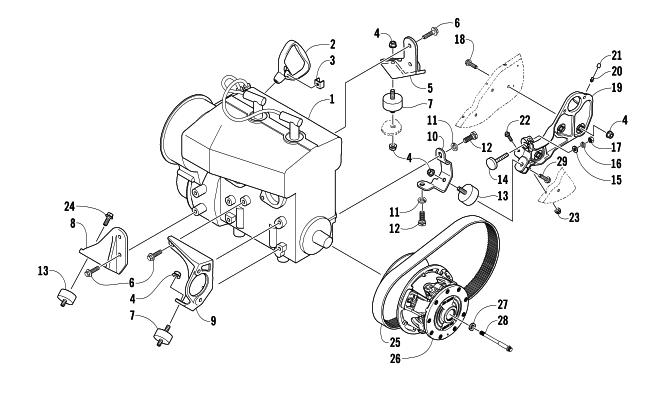 Parts Diagram for Arctic Cat 2005 PANTHER 370 R SNOWMOBILE ENGINE AND RELATED PARTS