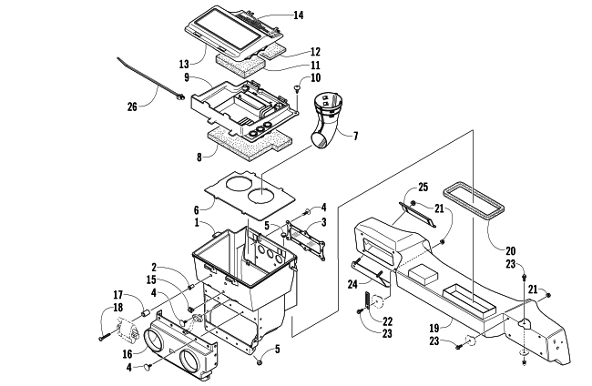 Parts Diagram for Arctic Cat 2006 ZR 900 EFI SNOWMOBILE AIR SILENCER ASSEMBLY