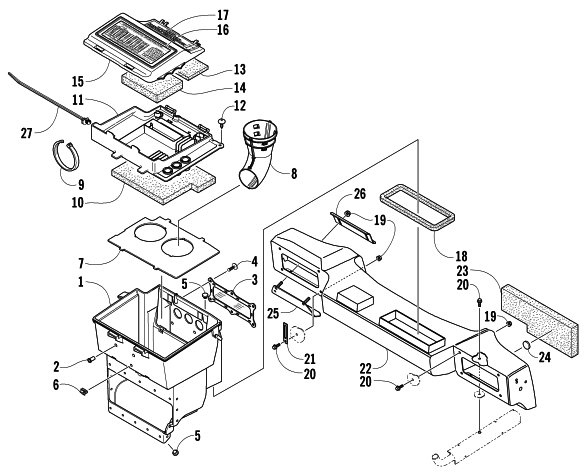 Parts Diagram for Arctic Cat 2005 ZR 900 SNOWMOBILE AIR SILENCER ASSEMBLY