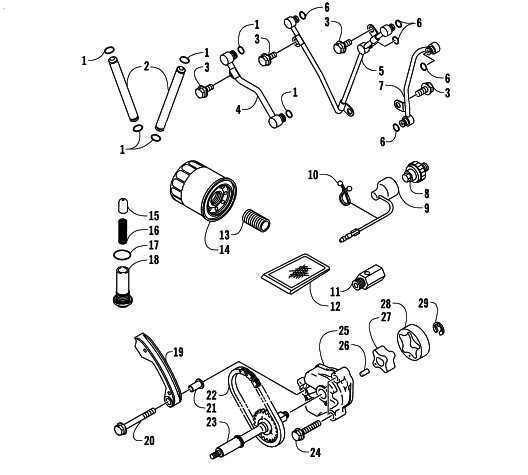 Parts Diagram for Arctic Cat 2006 650 V-TWIN AUTOMATIC TRANSMISSION 4X4 FIS CA ATV OIL PUMP ASSEMBLY