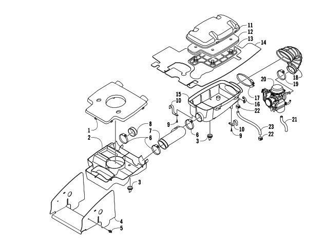 Parts Diagram for Arctic Cat 2005 650 H1 4X4 LE ATV AIR INTAKE ASSEMBLY