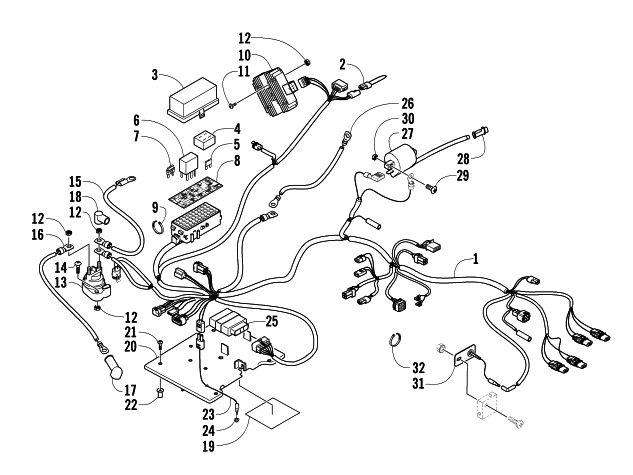 Parts Diagram for Arctic Cat 2005 650 H1 4X4 LE ATV WIRING HARNESS ASSEMBLY