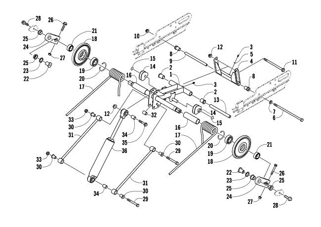 Parts Diagram for Arctic Cat 2006 CROSSFIRE 700 EFI EARLY BUILD SNOWMOBILE REAR SUSPENSION REAR ARM ASSEMBLY