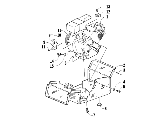 Parts Diagram for Arctic Cat 2007 AC 120 SNOWMOBILE ENGINE AND RELATED PARTS