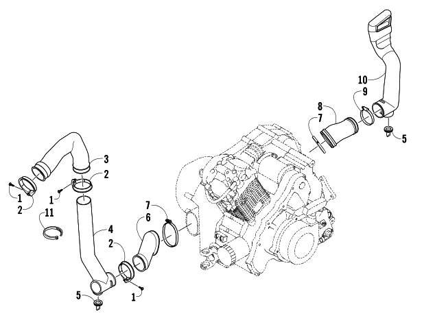 Parts Diagram for Arctic Cat 2006 400 AUTOMATIC TRANSMISSION 4X4 FIS ATV CASE/BELT COOLING ASSEMBLY