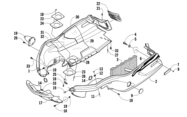 Parts Diagram for Arctic Cat 2006 Z 570 SNOWMOBILE BELLY PAN AND FRONT BUMPER ASSEMBLY
