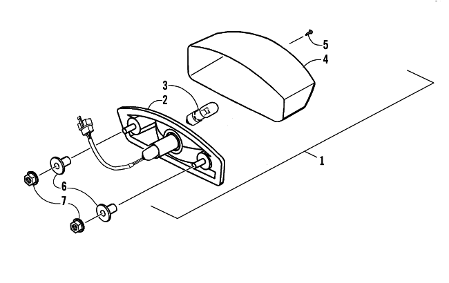 Parts Diagram for Arctic Cat 2008 50 UTILITY ATV TAILLIGHT ASSEMBLY