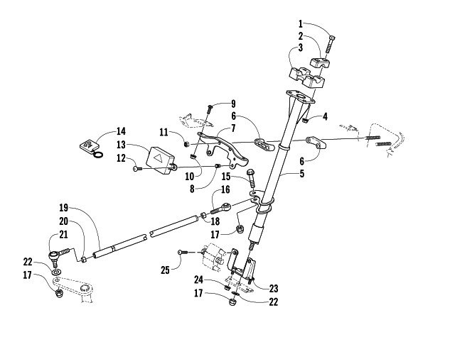 Parts Diagram for Arctic Cat 2006 SABERCAT 700 EFI LX SNOWMOBILE STEERING POST ASSEMBLY