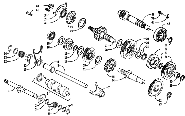 Parts Diagram for Arctic Cat 2006 250 UTILITY ATV TRANSMISSION ASSEMBLY