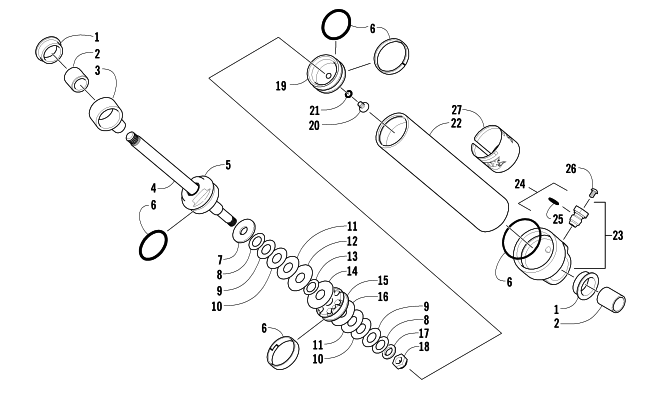 Parts Diagram for Arctic Cat 2006 M7 153 CT SNOWMOBILE REAR SUSPENSION REAR ARM SHOCK ABSORBER