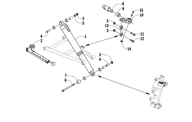 Parts Diagram for Arctic Cat 2006 FIRECAT 600 EFI SNO PRO SNOWMOBILE SHOCK ABSORBER AND SWAY BAR ASSEMBLY